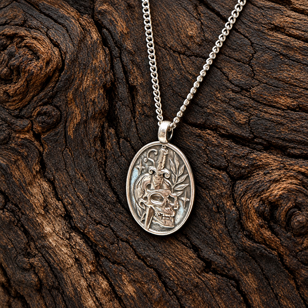 *NEW RELEASE - Death to Self Skull & Dagger - Sterling Silver