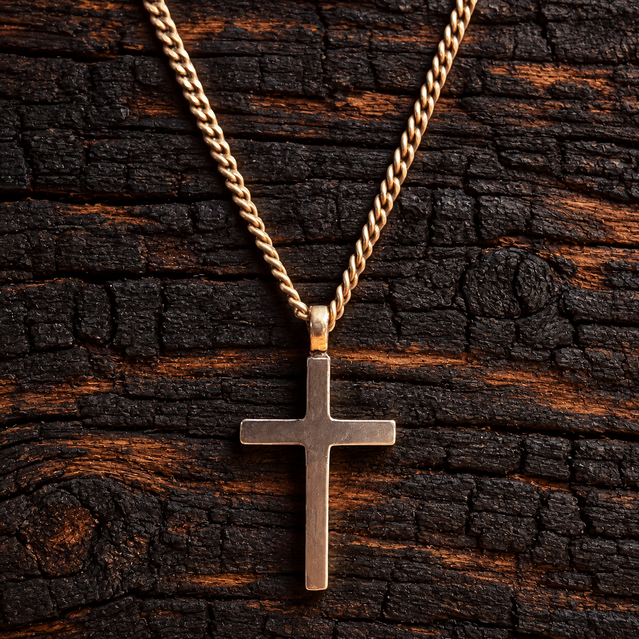FAITH Classic Cross Necklace - Bronze