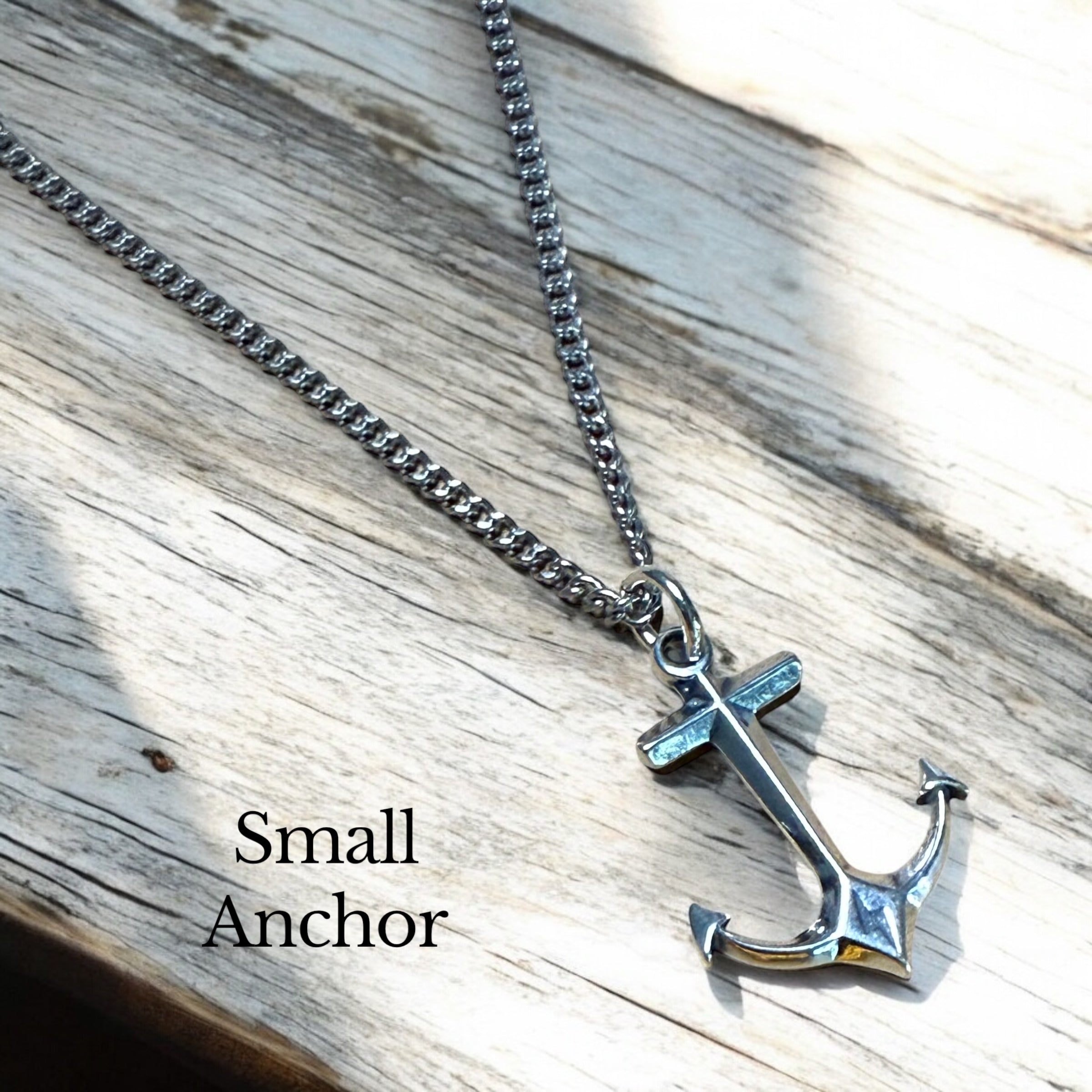 STRENGTH Hold Fast Anchor Necklace - Sterling Silver