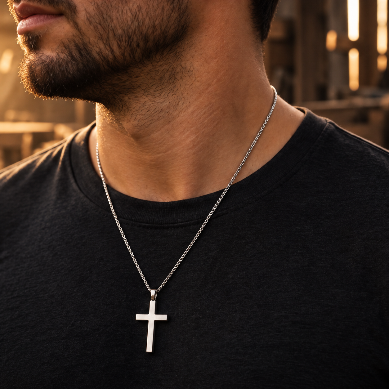FAITH Classic Cross Necklace - Sterling Silver