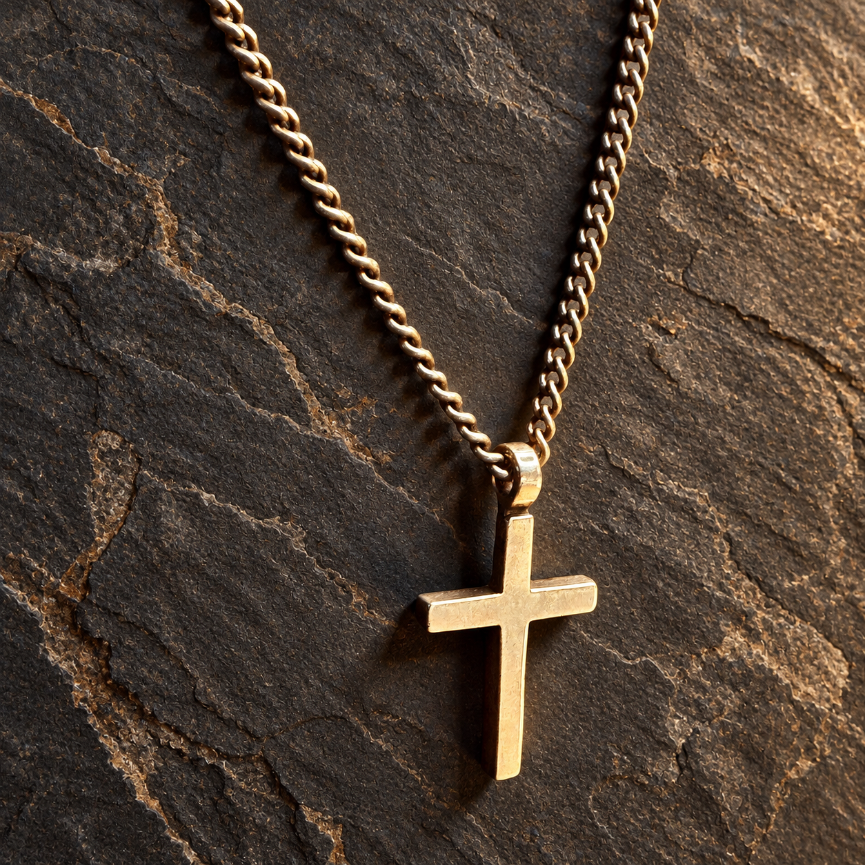 FAITH Classic Cross Necklace - Bronze