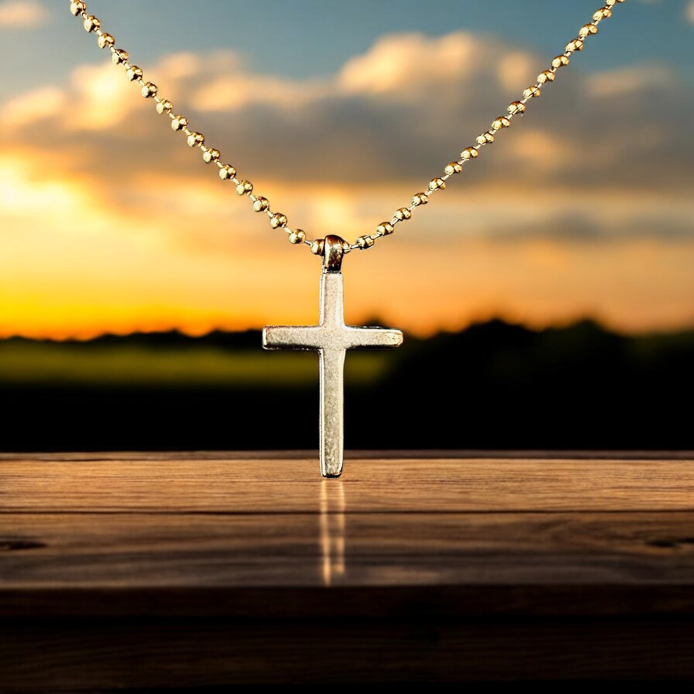 FAITH Classic Cross Necklace - Bronze