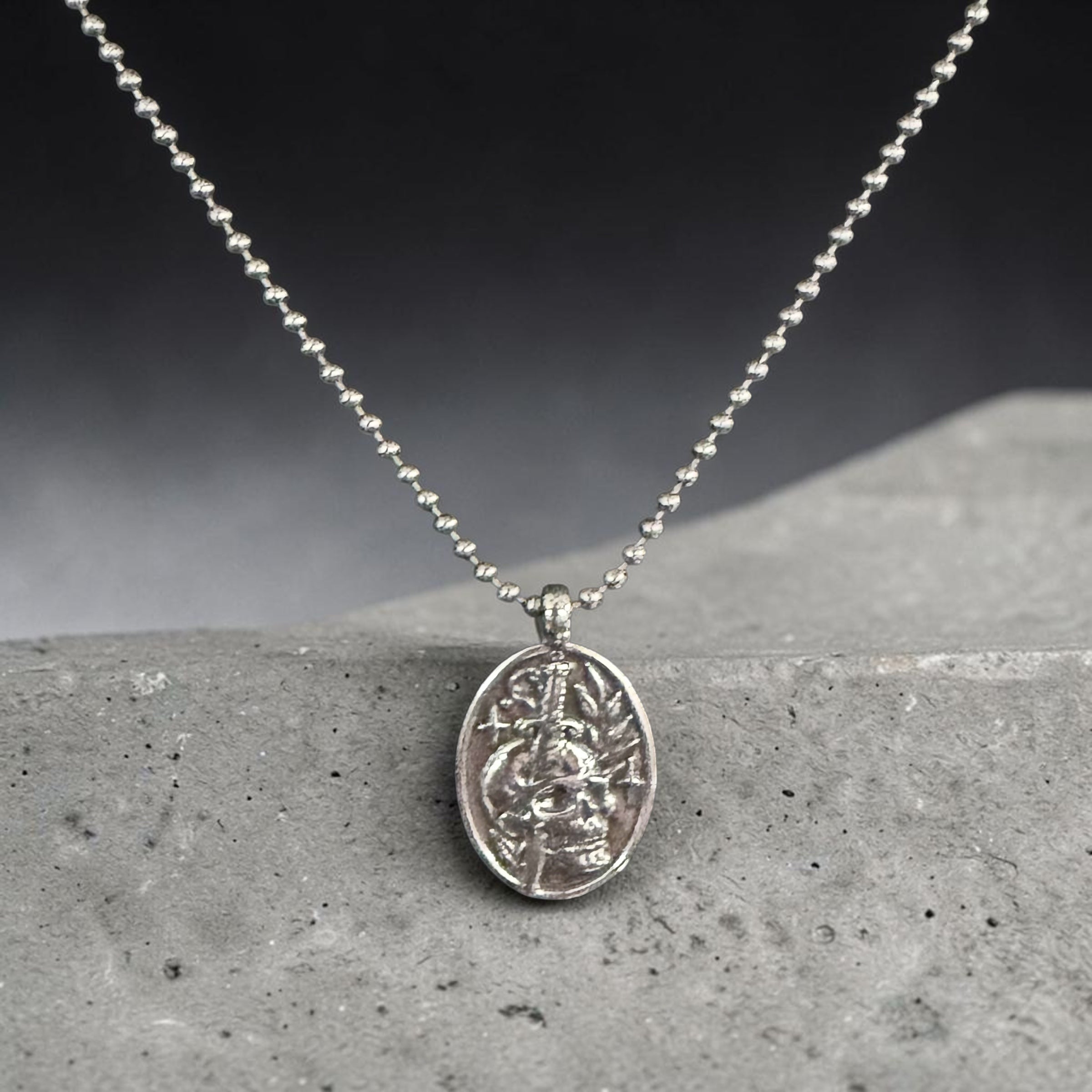 *NEW RELEASE - Death to Self Skull & Dagger - Sterling Silver