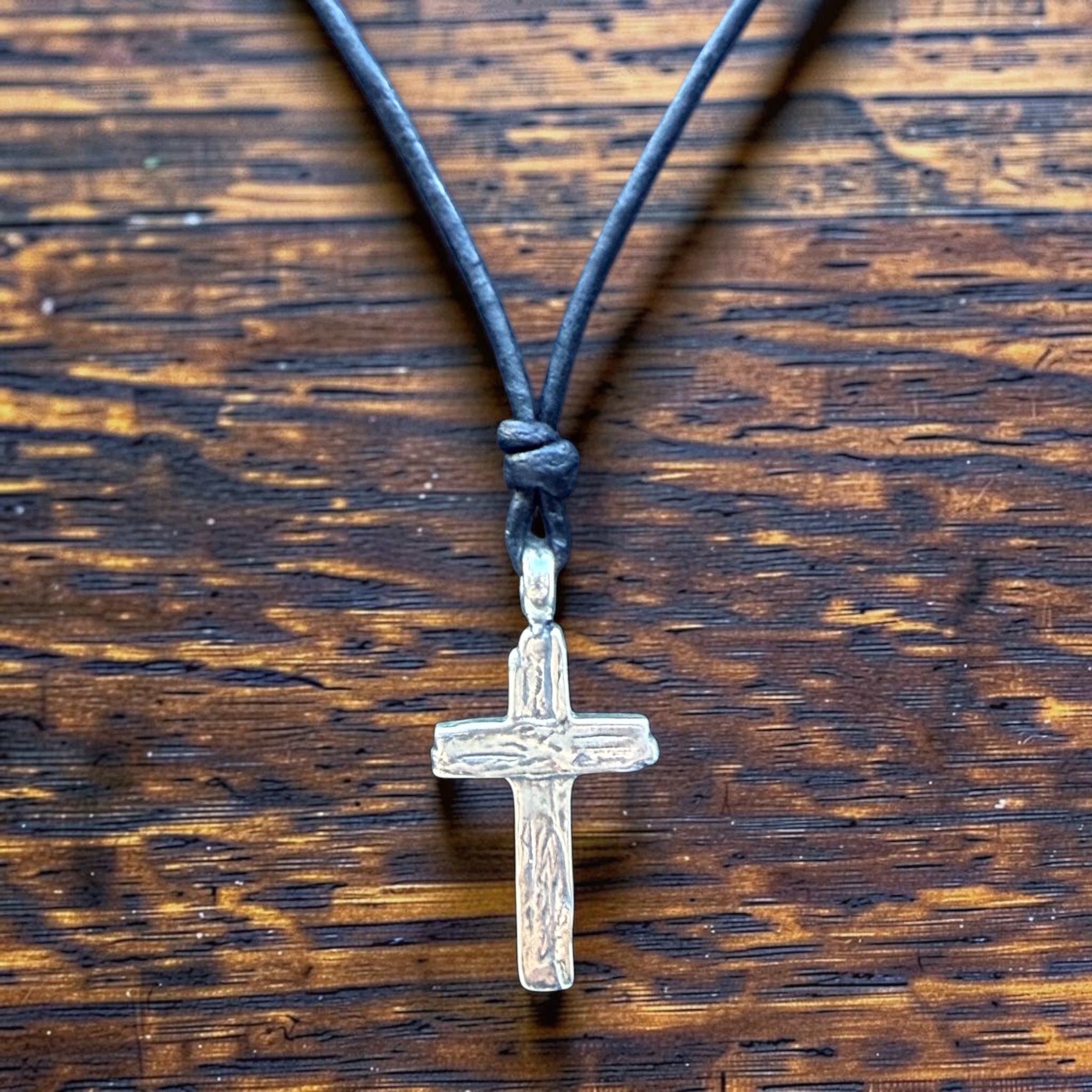 *NEW RELEASE - The Weathered Cross - Sterling Silver on Leather