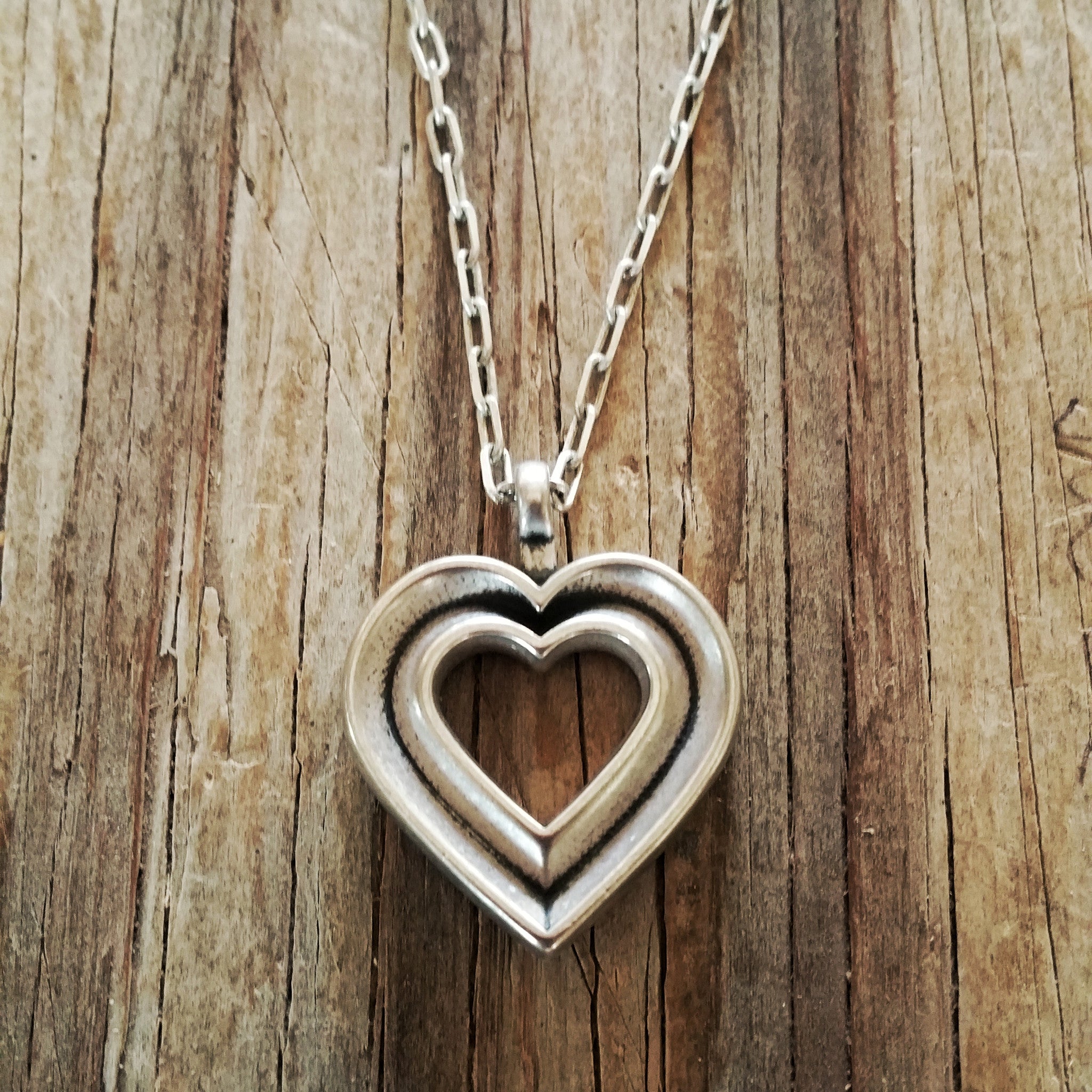 LOVE Heartbeat Necklace Sterling Silver HONOR EMBLEM Jewelry FORGED BY FIRE
