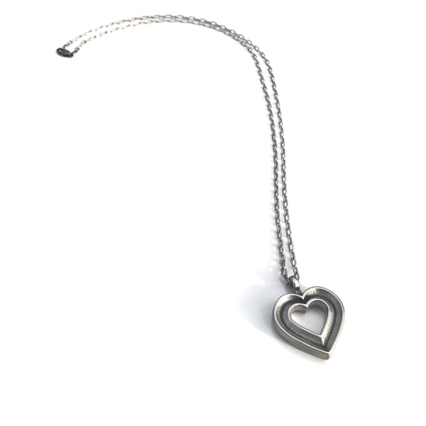 ☆ENGBROX☆ silver925 heart bridge necklace EBNL25013SV Silver Heart Necklace- 925 Sterling Silver- Silver