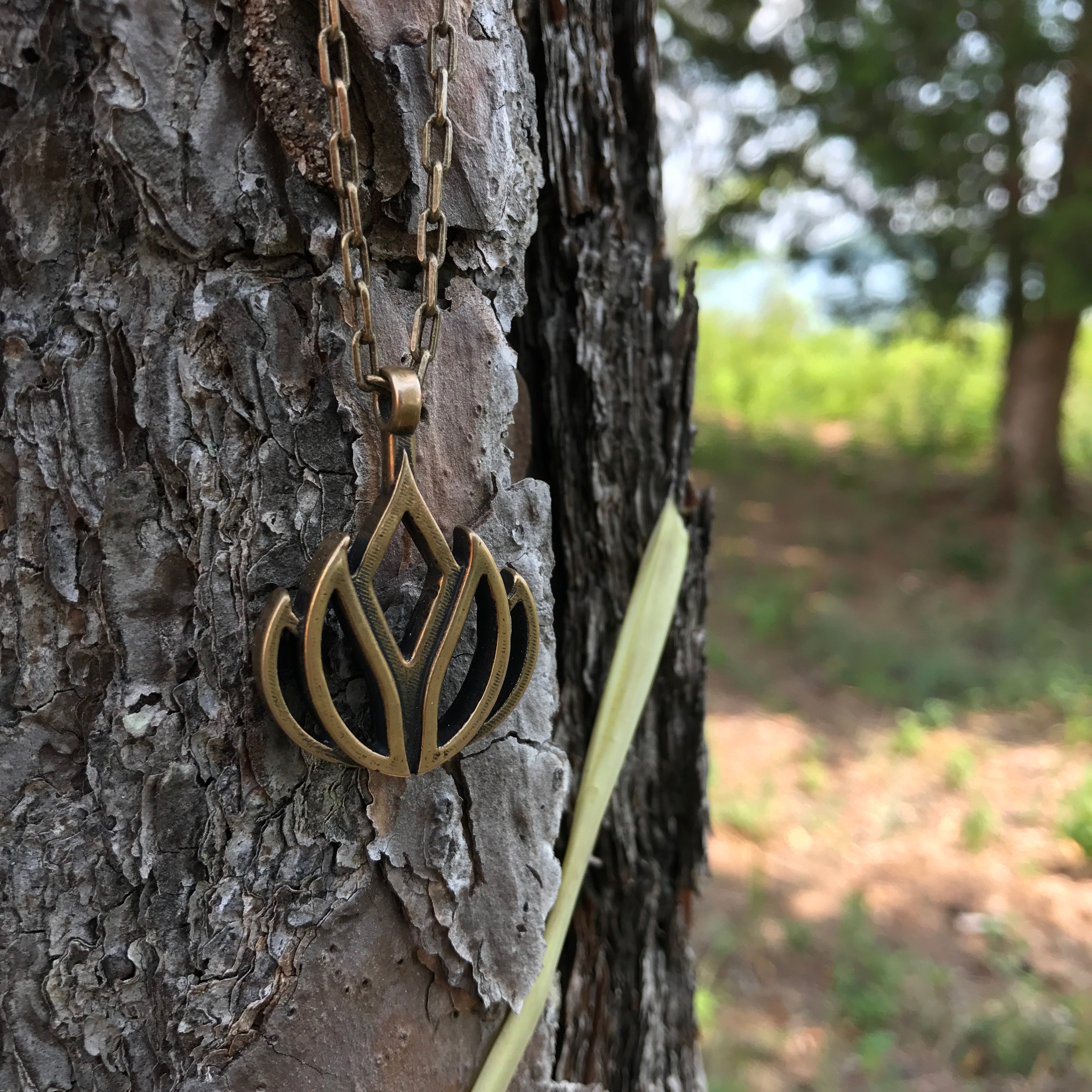 LIFE Lotus Flower of Grace Necklace - Bronze