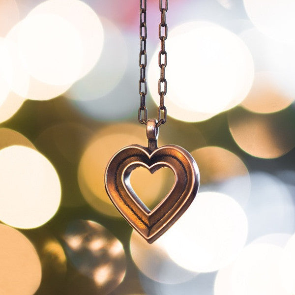 LOVE Heartbeat Necklace - Red Bronze HONOR EMBLEM Jewelry