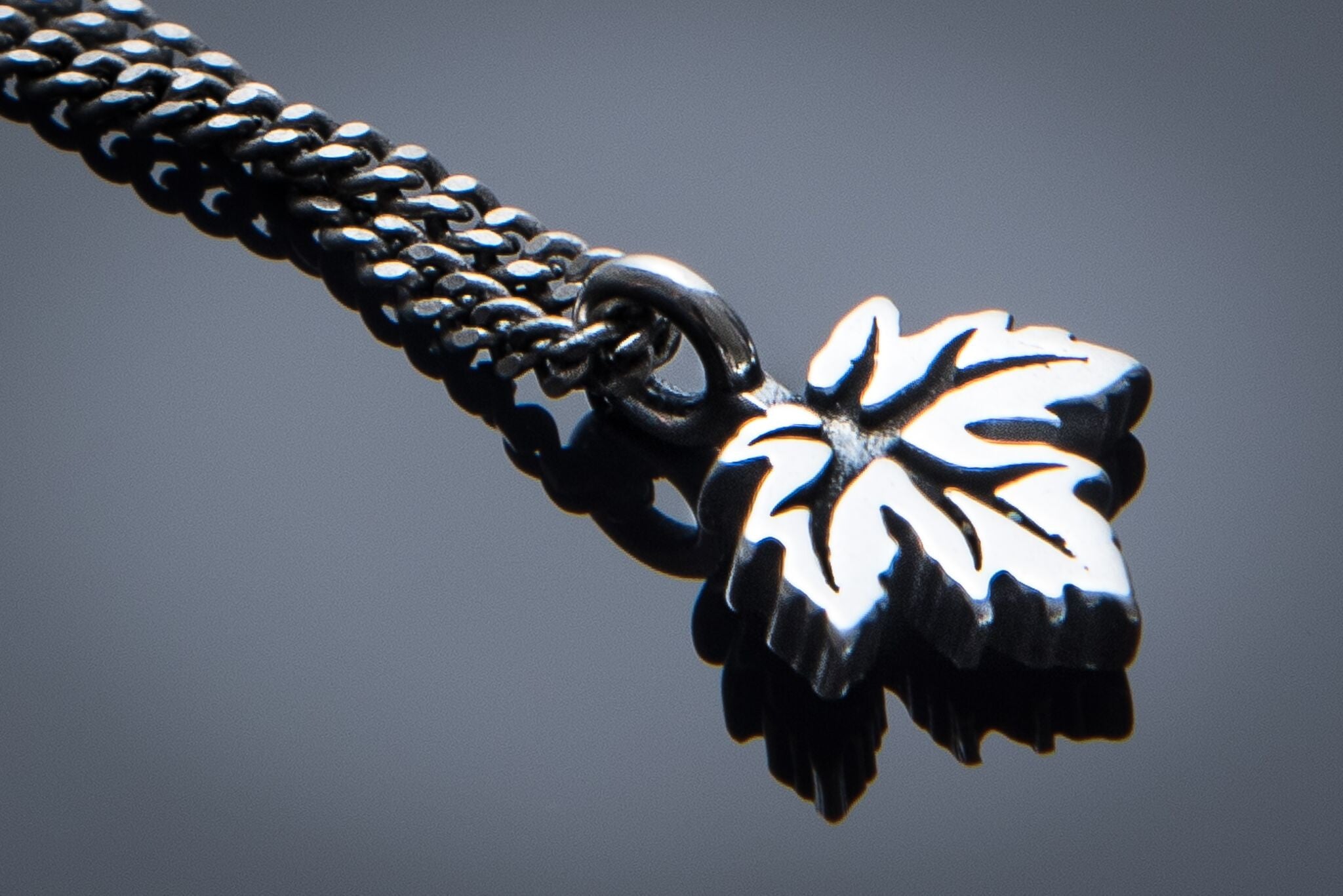 Leaf of Life Necklace - Sterling Silver Choker Charm